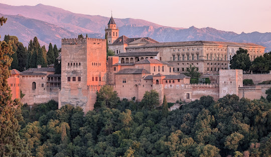 Granada, views with Sierra Nevada in the background
